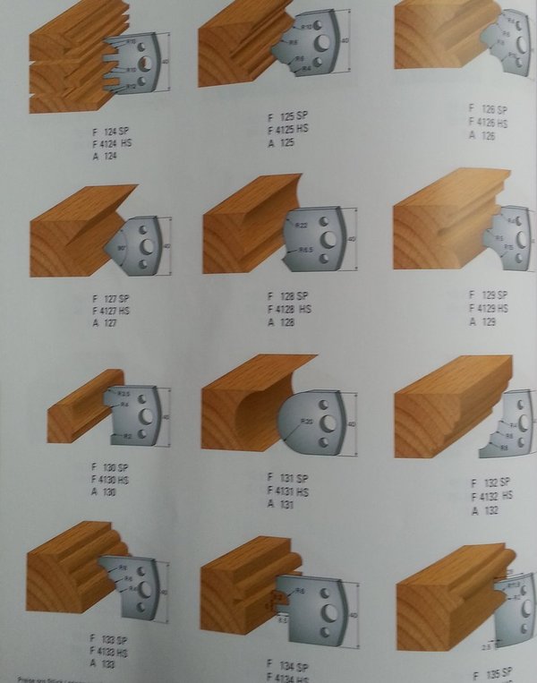 SP Profilmesser 40 x 4 -  Seite 12 - 12 Profile auswählbar